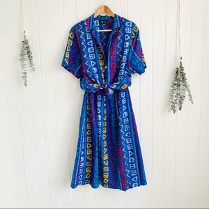 Gianna vintage silk two piece shirt and skirt